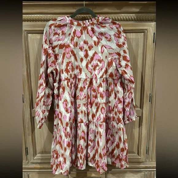 Jessica Simpson Pink and White Patterned Dress - Picture 2 of 3